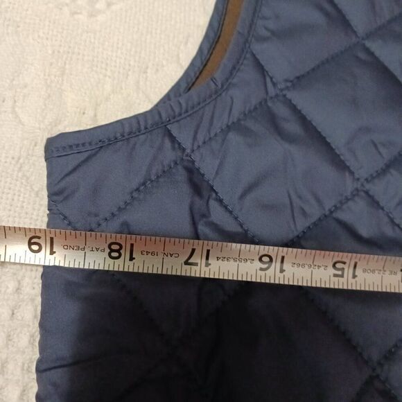 Peter Millar Boy's Essex Navy Blue Quilted Youth Vest size L - Picture 6 of 10